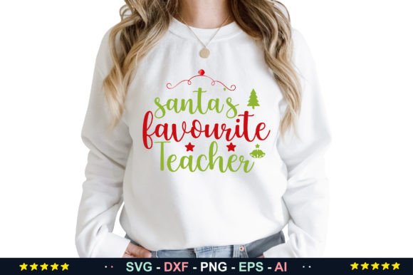 A Closer Look at the Santa's Favorite Teacher SVG