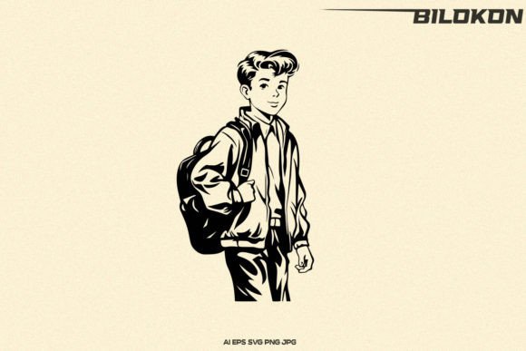 A Designer's Review of the 'Boy with a Backpack Goes to School' SVG