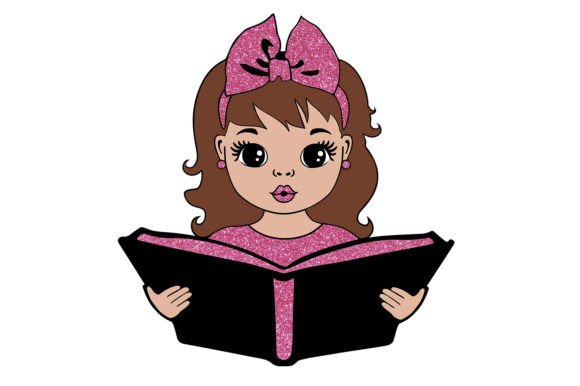 A Practical Look at the White Girl Reading Book SVG Design