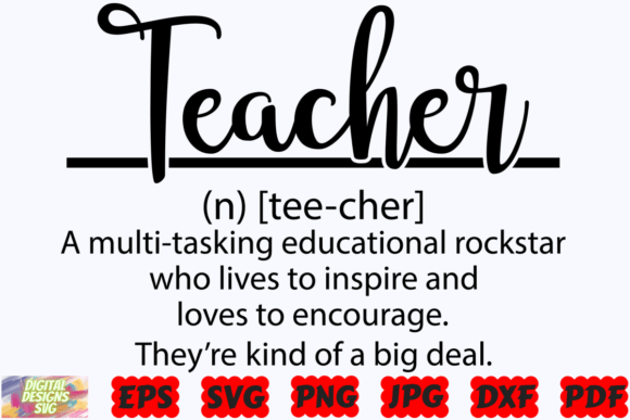 A Professional's Review: The Teacher Definition SVG