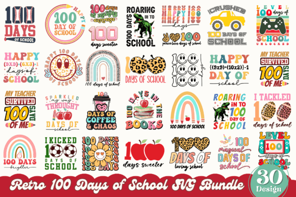 Practical Review of the Retro 100 Days of School SVG Bundle